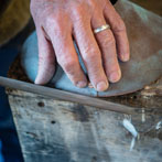 James Crombie in his workshop 2018